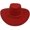 Red, variant on Adult Suede Hat Cowboy Outdoorsman Hat Travelling Summer Cap