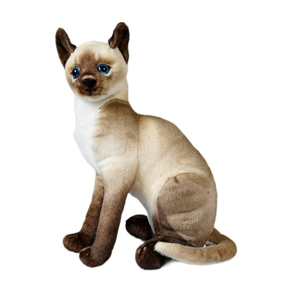 Kokiya Cat Toy Kids Room Decor Snuggling Cat Doll for Adults Boys Girls Siamese cat 20cm