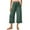 Green, variant on Olyvenn Womens Capris Pants Wide Leg Summer 2025 Sweatpants Drawstring Loose Lounge Palazzo Casual Crop Trouser with Pocket Black M