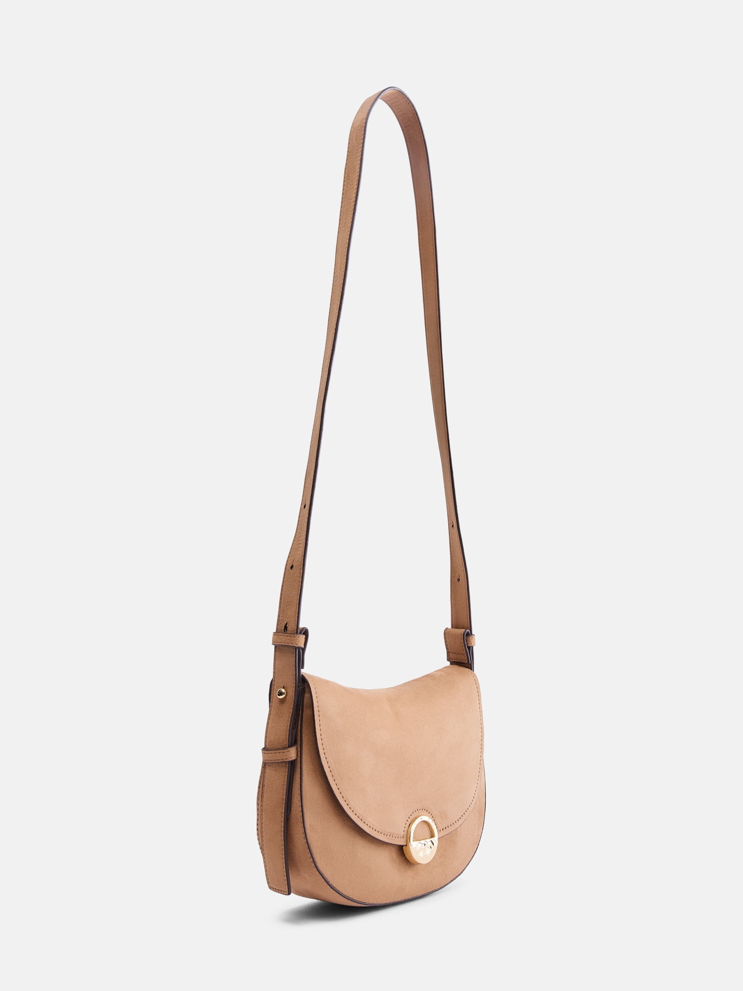 Scenario Women's Faux Suede Crossbody Handbag, Brown Spaniel
