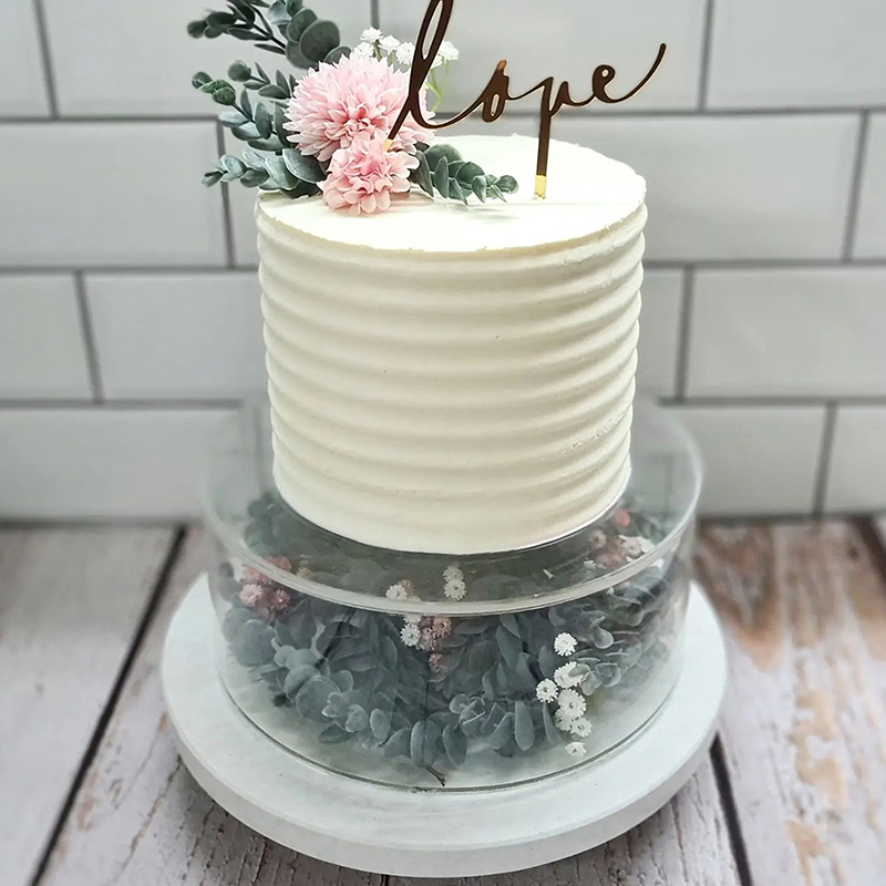 15cm Clear Acrylic Fillable Cake Stand Cake Tillers Decoration For