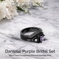 thumbnail image 4 of Danielle Wedding Ring Set for Women CZ Black Engagement Ginger Lyne Collection, 4 of 6