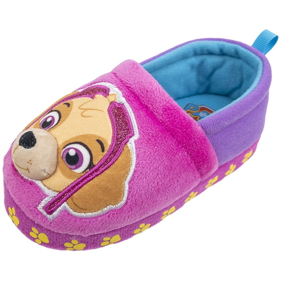 Paw Patrol Girl's Skye and Everest A-Line Plush Slipper, Toddler Size 5/6 to 11/12 (Pink Purple, Numeric_11)