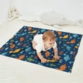 thumbnail image 2 of Blue Dinosaurs with Clouds and Text Blanket,Comfortable Soft Lamb Wool Throw Blanket,All Season,Warm Lightweight Blankets for Sofa Bed Couch Living Room Chair,30"x40", 2 of 4