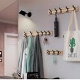 thumbnail image 4 of Perchero de pared con 4 ganchos móviles, perchero de pared para colgar toallas, sombreros, abrigos, bufandas, bolsos y otros artículos, 4 of 4