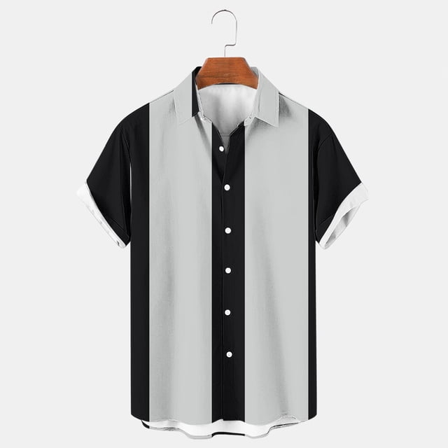 pstuiky camisetas para hombre, Camisa deportiva informal de manga corta para hombre, estilo ejecutivo, con solapa y estampado camisas casuales para hombre xxxl