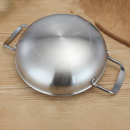 

Mini Pan Mini Pan Stainless Steel Seafood Pot Hotel Small Dry Pot Everyday Pan Cookware for Home Canteen Outdoor (Silver 18cm)
