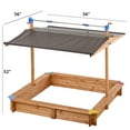 thumbnail image 3 of Tierra Garden Children's Wooden Sandbox with Retractable Roof, 56 x 56 x 52 Inches, 3 of 10