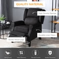 thumbnail image 3 of Newboti Wingback Heated Vibrating Massage Chair, Accent Sofa Vintage Upholstered Massage Recliner Chair Push-back with Remote Controller, Black 63079597890439, 3 of 9