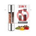 JINZHOUJZ Spice Grinder 2 In 1 Manual Stainless Steel Salt Pepper Mills