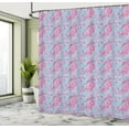 thumbnail image 4 of Ambesonne Botanical Shower Curtain, Psychedelic Citruses Art, 69"Wx70"L, Pale Fuchsia Purpleblue, 4 of 4