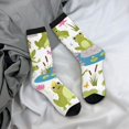 thumbnail image 5 of Rateoe Cartoon Frogs for Women Casual Calf Socks - Cute Crew Socks - Thin Soft Above Ankle Socks Size 5-11, 5 of 6