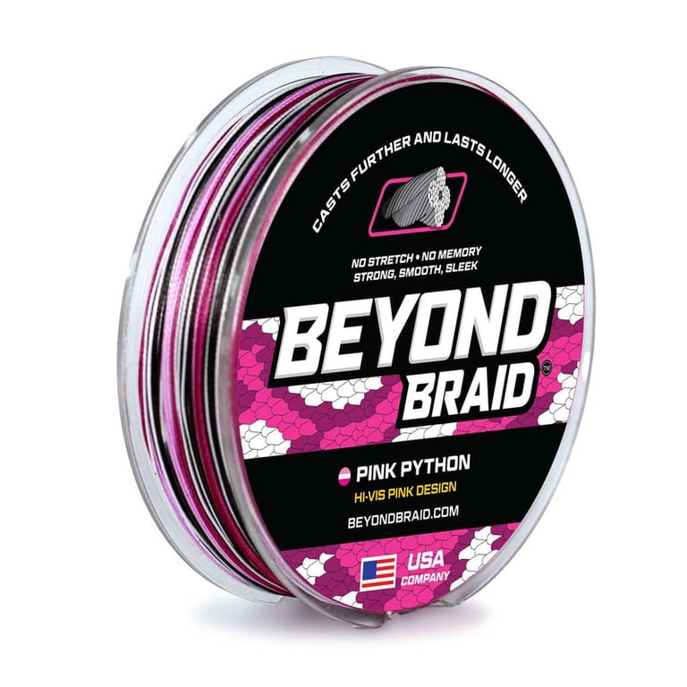 Beyond Braid Pink Python 300 Yards 30LB - Walmart.com