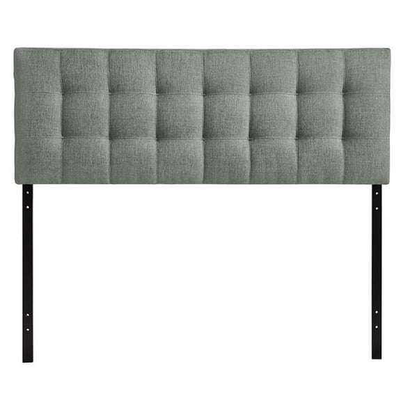8699-F-Q-BL Mila Full or Queen Headboard in Polyester Fabric, Capri Blue