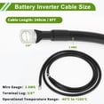 thumbnail image 4 of Cables de batería de inversor de 2 AWG de 3/8" Lug, cobre estañado, 1 pieza, negro, 8 pies, 4 of 7