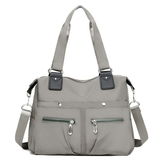 Bolso de hombro de nailon multibolsillos de gran capacidad | Mochila de viaje impermeable con compartimento para portátil | Correa ajustable para el trabajo, la escuela y el gimnasio