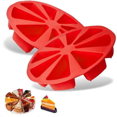 Triangular Muffin Moule Silicone Triangle Moule Gateau Rond en Silicone 8 Triangle Cavité ...