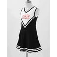 thumbnail image 3 of TiaoBug Kids Girls Cheerleading Uniform Dance Dress Sleeveless V Neck Letter Dresses 6-14, 3 of 7