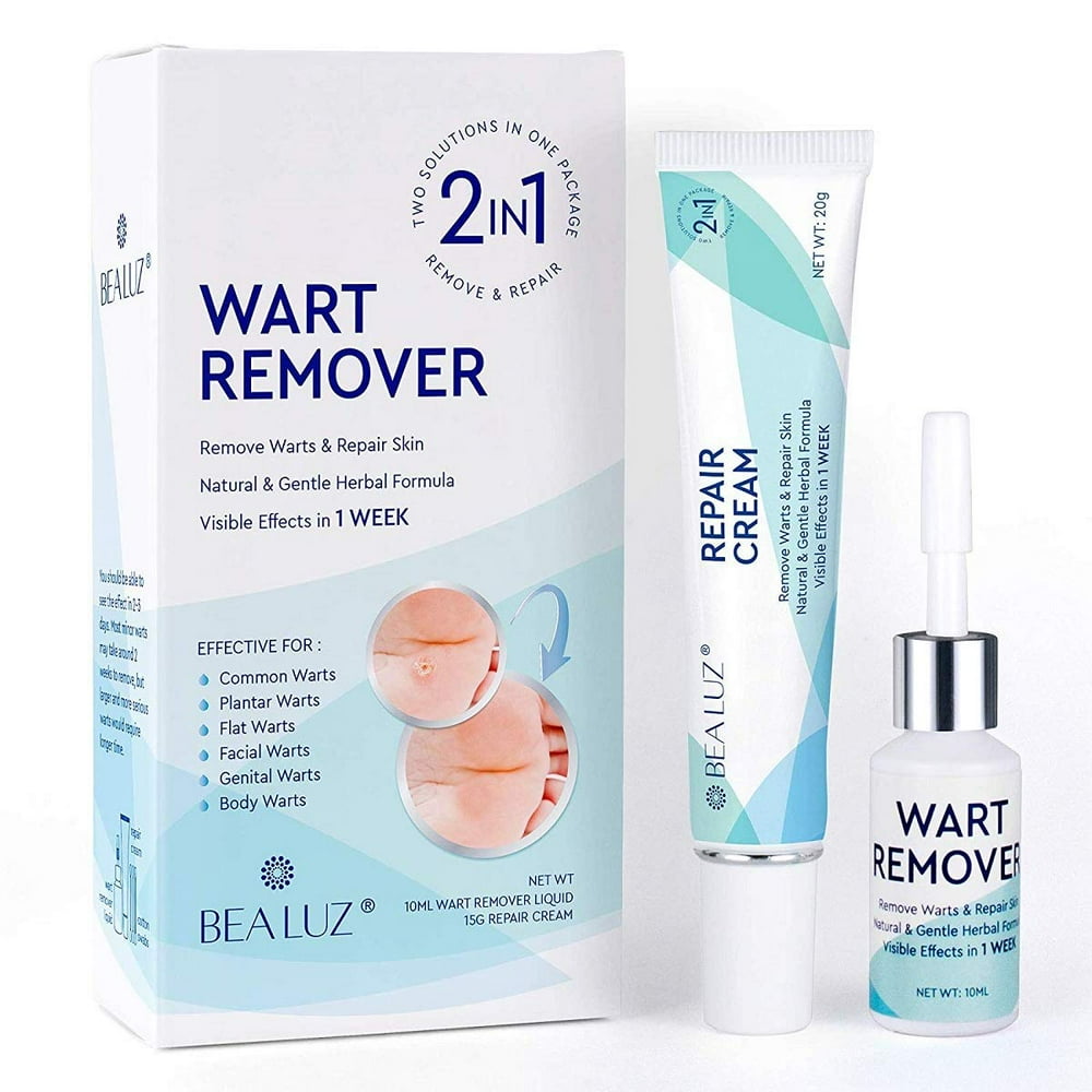 Natural Liquid Wart Treatment by BEALUZ Maximum Strength, Easy & Quick Results for Plantar