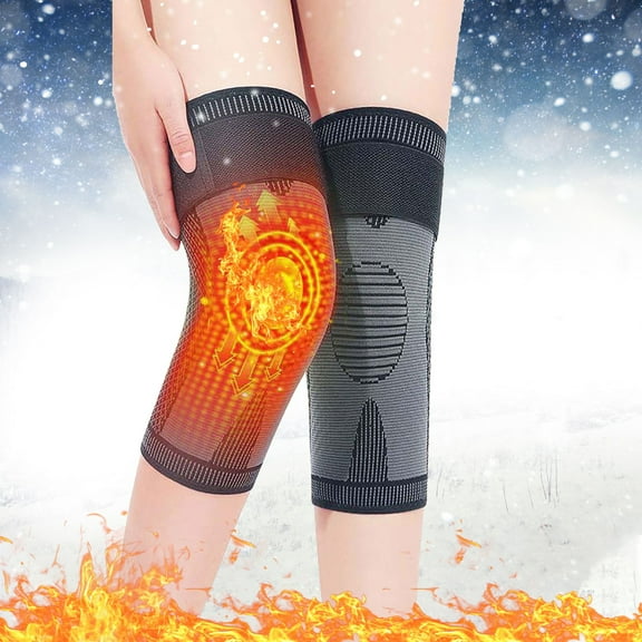 Giunmcul Acupressure Self-Heating Knee Sleeves Magnetic Pain Relief for Arthritis and Muscle Tension Comfortable Breathable Fabric Includes One Pair