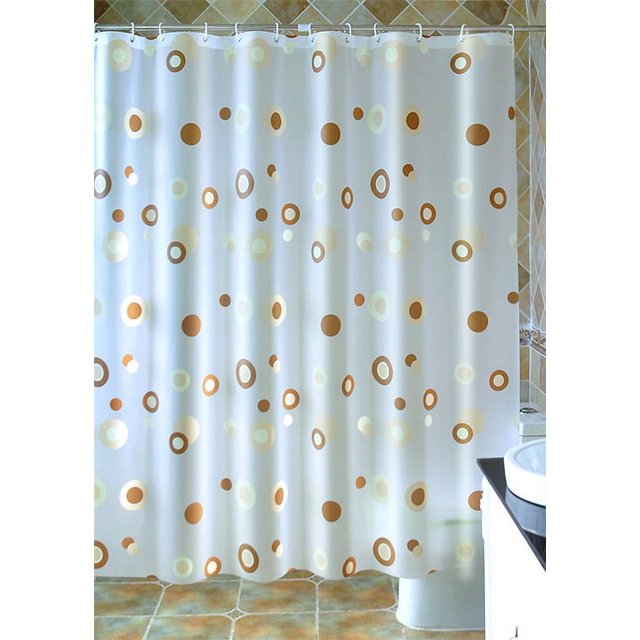 Duschvorhang Arc Circle Coffee, wasserdicht und schimmelresistent, 180 x 200 cm