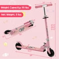thumbnail image 2 of Gymax Folding Adjustable Height Kids Toy Kick Scooter Rear Brake 2 Flashing Wheels Pink, 2 of 9