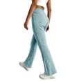 thumbnail image 4 of Otvok Ladies Textured Knit Bottoms, Stretch Waist Fashion Flare Pants for Shopping & Leisure Wear, 4 of 7