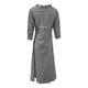 thumbnail image 4 of Vestido Casaul para mujer con cuello en V y media manga con estampado de rayas y botones con abertura Fridja qw4454, 4 of 7