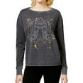 thumbnail image 2 of Rampage Womens Leopard Graphic T-Shirt, Black, Juniors, Small, 2 of 3