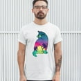 thumbnail image 3 of Tee Hunt Neon Cat in Sunglasses T-Shirt Tropic Kitten Summer Beach Kitty Men's Tee, White, Medium, 3 of 5