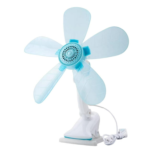 Ventilador de sobremesa con clip, moderno, eléctrico, silencioso, mini ventilador de escritorio personal Azul