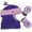 Purple, variant on Toddler Boys Baby Wrap Around Hat Mitten Winter Set - Kids Children Infants