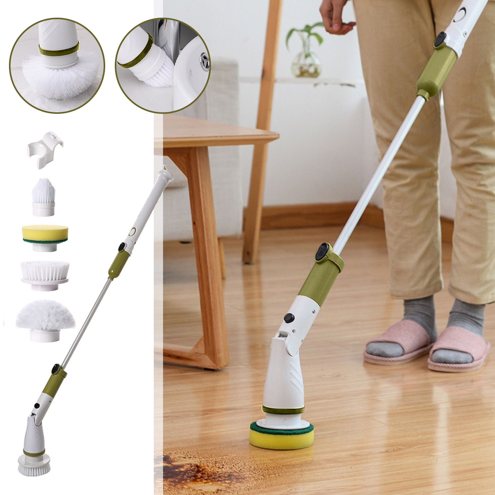 Cleaning Supplies！amlbb Electric Clean Brush,Cordless Rotate Brush for