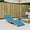 Blue, variant on vidaXL 1 Piece Outdoor Patio Sun Lounger Cushion Oxford Fabric Garden Chair Pad