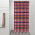 thumbnail image 2 of Boho Red Colorful Striped Ethnic Pattern Shower Curtain 36"x72" ,Bathroom Decorative Shower Curtains Set with 12 Hooks,Modern Waterproof Washable Shower Curtain, 2 of 6