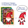 thumbnail image 2 of Wrapables Make Your Own Christmas Stickers, DIY Make a Face Sticker Sheets, Holiday Crafts and Activities, Party Favors (24 Sheets), Xmas Friends, 2 of 4