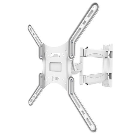 UPC: 0800152718187 | Kanto M300 Full Motion Single Stud TV Mount for 26  – 55  TV (White)
