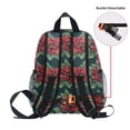 thumbnail image 5 of FORMRS School Backpack with Front Zippered Pocket 12" Student Travel Daypack, Red Christmas Poinsettias, 5 of 6
