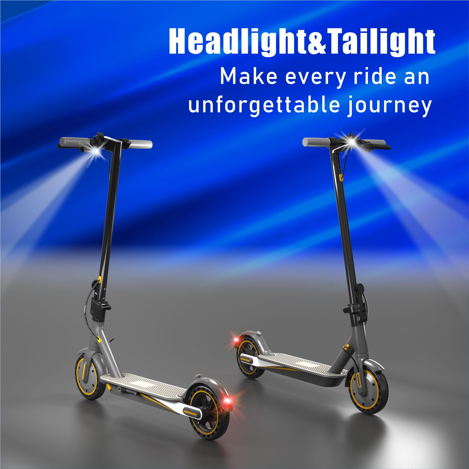 HiQiS Electric Scooter for Adults, Up to 19 MPH, 21 Miles Ranges, 350W Motor E-Scooter with 8.5" Tires, Foldable Escooter with Dual Braking and APP Control, UL Certified