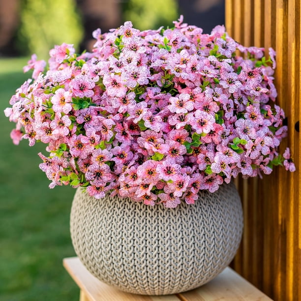 12 Manojos de Flores Artificiales de Otoño, Decoración de Otoño Al Aire Libre a Prueba de Decoloración para Porche, Jardín, Patio, Sala de Estar, Recámara - Arreglo Floral Decorativo Multiusos