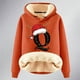 thumbnail image 4 of WILLBEST Sudadera con Capucha para Mujer, con Estampado de Letras Navideñas Sudadera Gruesa de Lana, Cálida para El Invierno Tops de Moda XX-Grande, 4 of 4