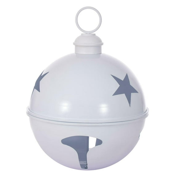 20" White Iron Bell Ornament