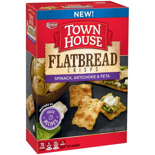 Keebler Town House Spinach, Artichoke, & Feta Flatbread Crisps, 9.5 oz by Kellogg Sales Co.