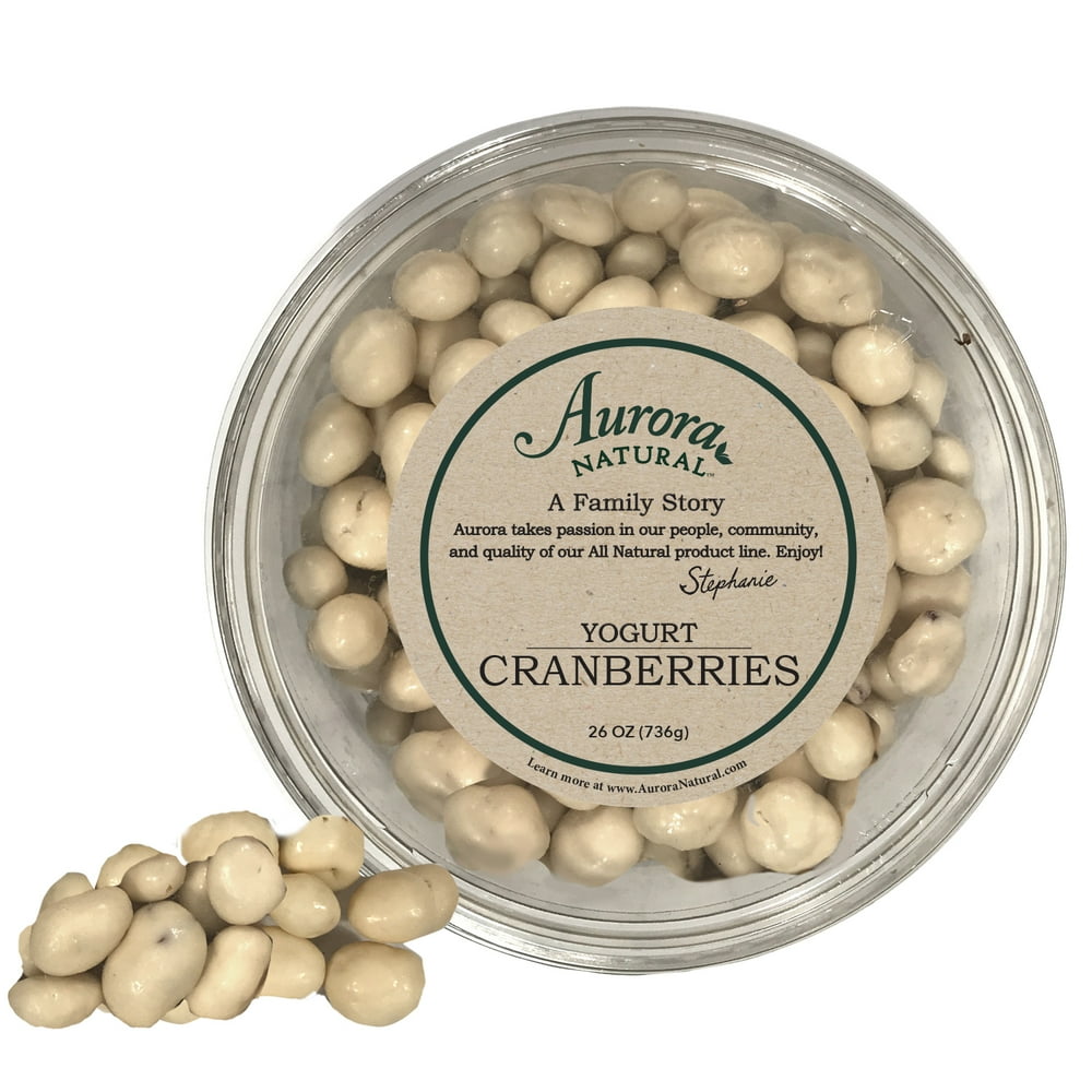Aurora natural yogurt covered cranberries, 26 oz