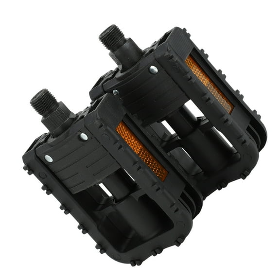 Unique Bargains Cycling Bike Pedal, 9/16" Spindle Plastic Foldable Bicycle Pedals Black for Road Mountain BMX MTB Bike