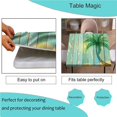 thumbnail image 4 of Summer Square Fitted Polyester Tablecloth, Wood Grain & Tree Elastic Edge Home Decor Table Cover, Stain Resistant Washable Fabric Tablecloths For Family Picnic BBQ Use, Fit For 36" x 36" Square Table, 4 of 6