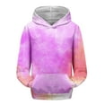 thumbnail image 6 of Mercatoo Cute Tie Dye Cotton Hoodies for Teen Girls Fleece Warm Pullover Hoodie Long Sleeve Trendy Gradient Color Sweatshirts, 6 of 7