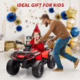 thumbnail image 2 of Yeshouse 24V Kids Ride on ATV, Toddler 4WD Electric Ride on Toy Car with LED Light, Bluetooth, Leather Seats, Red, 2 of 7