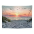 thumbnail image 5 of BCIIG  Ocean Beach Tapestry Wall Hanging, Sunset Seabird and Beach with Grass Wall Hanging Tapestry Natural Landscape Tapestry for Bedroom Living Room Dorm Decoration Wall Decor,, 5 of 6