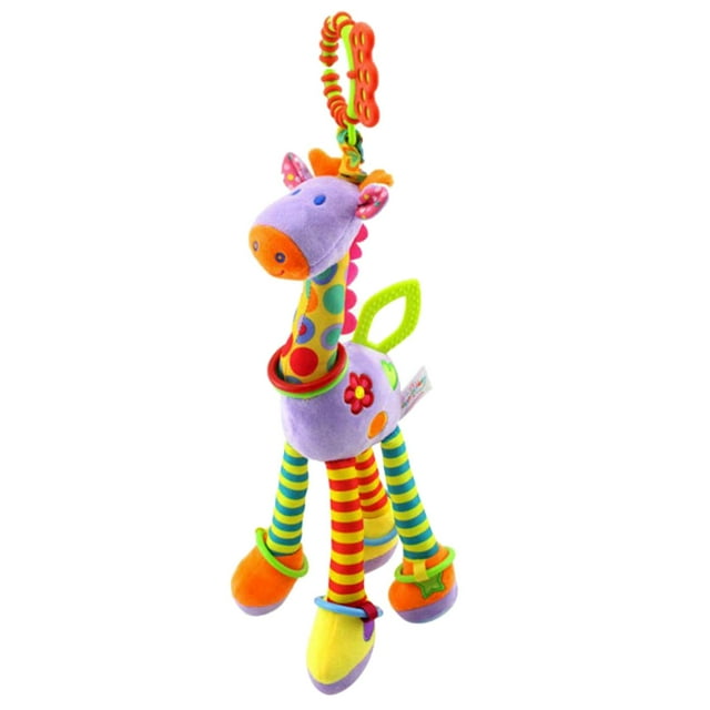 Stuffed Animal Plush Rattles Toys Develop Baby Visual Ability Decoration of Baby